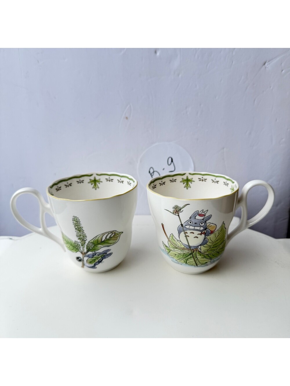 2 Noritake My Neighbor Totoro Mugs Studio Ghibli Fine Porcelain Japan B-9
